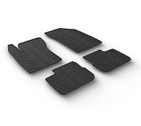 Gledring Rubber car mats set compatible with Fiat Tipo Sedan 2016- (manual) (T profile 4-pieces + mounting clips)