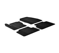 Gledring Rubber car mats set compatible with Ford C-Max 2010-2014 (T profile 4-pieces + mounting clips)