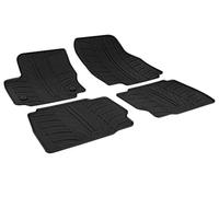 Gledring Rubber car mats set compatible with Ford Mondeo 5 doors 2011-2014 (T profile 4-pieces + mounting clips)
