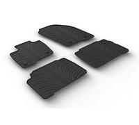Gledring Rubber car mats set compatible with Ford S-Max 6/2015- & Galaxy 8/2015- (T profile 4-pieces + mounting clips)