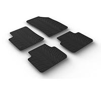 Gledring Rubber car mats set compatible with Opel Crossland X Facelift 2/2021- (T profile 4-pieces + mounting clips)