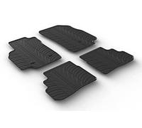 Gledring Rubber car mats set compatible with Opel Karl 8/2015- (T profile 4-pieces + mounting clips)