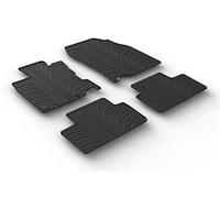 Gledring Rubber car mats set compatible with Renault Kadjar 6/2015- (T profile 4-pieces + mounting clips)