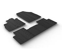 Gledring Rubber car mats set compatible with Renault Scenic IV 11/2016- (T profile 5-pieces)