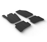 Gledring Rubber car mats set compatible with Skoda Enyaq iV 2020- & Enyaq Coupe iV 2022- (T profile 4-pieces + mounting clips)