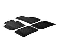 Gledring Rubber car mats set compatible with Skoda SuperB 2008-2015 (T profile 4-pieces + mounting clips)