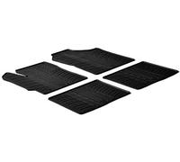 Gledring Rubber car mats set compatible with Toyota Yaris 5 doors 2011-2017 & 2017-2020 (T profile 4-pieces + mounting clips)
