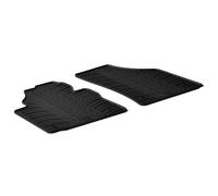 Gledring Rubber car mats set compatible with Volkswagen Caddy 2004-2015 & 2015-2020 (G profile 2-pieces + mounting clips)