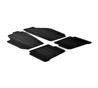 Gledring Rubber car mats set compatible with Volkswagen Polo 9N/9N2 2001-2009 & Seat Ibiza/Cordoba 6L 2002-2008 (T profile 4-pieces)