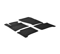 Gledring Rubber car mats set compatible with Volkswagen Touareg 2010-2018 (G profile 4-pieces + mounting clips)