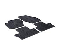 Rubber car mats set (LHD) compatible with Volvo S60/V60 2010-2018 (T profile 4-pieces + mounting clips)