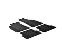 Gledring Rubber car mats set LHD compatible with Audi A4 8E 2001-2008 / Seat Exeo (T profile 4-pieces + mounting clips)