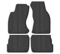 Gledring Rubber car mats set LHD compatible with Audi A6 1997-2004 (T profile 4-pieces + mounting clips)