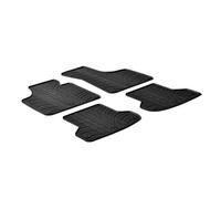 Gledring Rubber car mats set LHD compatible with Audi A6 4F Sedan 2005-2011 (T profile 4-pieces + mounting clips)