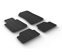 Gledring Rubber car mats set LHD compatible with BMW 1 Series E81/E87 3/5 doors 2004-2011 (T profile 4-pieces + mounting clips)