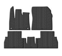 Rubber car mats set (LHD) compatible with Citroën Berlingo Multispace/Opel Combo Tour (MPV) / Peugeot Rifter/Toyota Proace City 9/2019- (Fixed seats) (T profile 5-pieces + oval mounting clips)