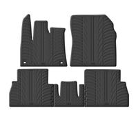 Gledring GL 0726 Rubber car mats set compatible with Citroën Berlingo Multispace / Opel Combo Tour (MPV) / Toyota Proace City 9/2019- (Variable seats) (T profile 5-pieces + oval mounting clips), black