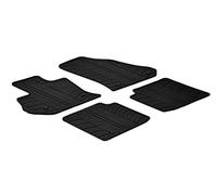 Gledring Rubber car mats set LHD compatible with Fiat 500L 9/2012-6/2017 (T profile 4-pieces + mounting clips)
