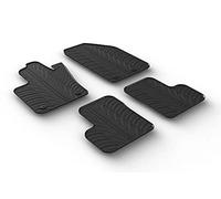 Gledring GL 0576 Rubber car mats set compatible with Fiat 500X 2015- & Jeep Renegade after 02/2015- (T profile 4-pieces + mounting clips)