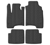 Gledring Rubber car mats set LHD compatible with Fiat Panda 2014- (T profile 4-pieces + mounting clips)