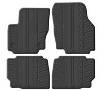 Gledring Rubber car mats set LHD compatible with Ford Mondeo 5 doors 2007-2011 (T profile 4-pieces + mounting clips)