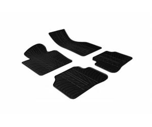 Gledring Rubber car mats set LHD compatible with Honda Civic Petrol-engine 2012-2017 (T profile 4-pieces + mounting clips)