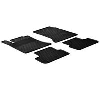 Gledring Rubber car mats set LHD compatible with Mercedes B-Class W246 2011-2019/A-Class W176 2012-2018/CLA/GLA 2014-2020 (G profile 4-pieces + mounting clips)