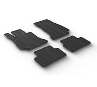 Gledring Rubber car mats set compatible with Mercedes E-Class W213 Sedan/Estate 3/2016- (T profile 4-pieces + mounting clips)