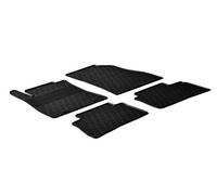 Gledring Rubber car mats set LHD compatible with Nissan Juke 2010-2019 (G profile 4-pieces + mounting clips)