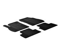 Gledring Rubber car mats set LHD compatible with Opel Zafira C 2011- (T profile 4-pieces + mounting clips)