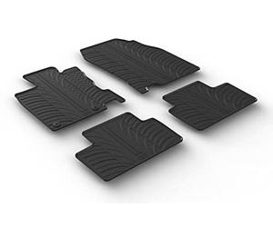 Gledring Rubber car mats set LHD compatible with Renault Kadjar 6/2015- (T profile 4-pieces + mounting clips)