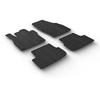 Gledring Rubber car mats set (LHD) compatible with Seat Ibiza 6F 5-doors 6/2017- & Seat Arona 11/2017- & Skoda Fabia IV 2021- (T profile 4-pieces + mounting clips)