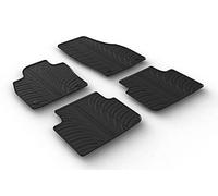 Gledring Rubber car mats set LHD compatible with Skoda Octavia II 2004-2012 (T profile 4-pieces + mounting clips)