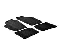 Gledring Rubber car mats set LHD compatible with Skoda Roomster 2007- (T profile 4-pieces + mounting clips)