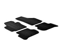 Gledring Rubber car mats set LHD compatible with Skoda Yeti 2009-2013 (T profile 4-pieces + mounting clips)