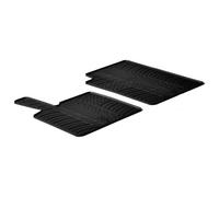Gledring Rubber car mats set LHD compatible with Smart ForTwo 2006-2014 (T profile 2-pieces + mounting clips)