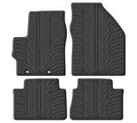 Gledring Rubber car mats set compatible with Toyota Yaris IV (XP21) 2020- & Yaris Cross (MXP_) 2021- incl. Hybrid & Mazda 2 (KB) 2022- (T profile 4-pieces + mounting clips)