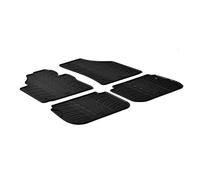 Gledring Rubber car mats set LHD compatible with Volkswagen Caddy 2004-2015 & 2015-2020 (G profile 4-pieces + mounting clips)