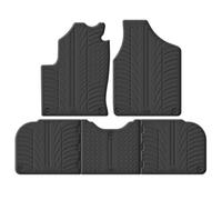 Gledring Rubber car mats set LHD compatible with Volkswagen Sharan & Seat Alhambra 1996-2010 (T profile 5-pieces + mounting clips)
