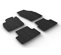 Gledring Rubber car mats set LHD compatible with Volkswagen T-Roc 2017-2025 (T profile 4-pieces + mounting clips)