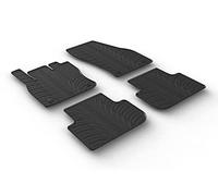 Gledring 0646 Rubber car mats Set Volkswagen Tiguan 4/2016-(T Profile 4-Pieces + mounting Clips), Black