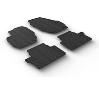 Gledring Rubber car mats set LHD compatible with Volvo V70/XC70 2007-2016 (T profile 4-pieces + mounting clips)