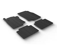 Gledring Rubber Mat Set Compatible with Nissan X-Trail 2014- (T Profile 4-Piece + Mounting Clips)