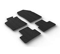 GLEDRING Rubber Mats Set Compatible with Citroen DS4 II 2021 Onwards Including Cross (T Profile 4 Pieces + Mounting Clips)