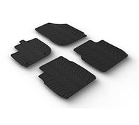 GLEDRING Rubber Mats Set Compatible with Honda Jazz V (GR) Including Crosstar 2020 (T Profile 4 Pieces + Mounting Clips)