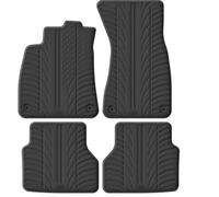 Gledring Set of Rubber Mats Compatible with Audi A6 (C9) Saloon/Avant (TFSi/MHEV) 2025 Onwards (T Profile 4 Pieces + Mounting Clips)