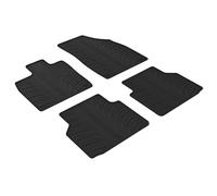 Gledring 0709 Rubber car mats Set Suitable for Audi Q4 e-tron (F4B) & Sportback (F4N) 2021-(T Profile 4-Pieces + mounting Clips), Black