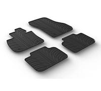 Gledring Set of rubber mats compatible with BMW X2 F39 2/2018 (T profile 4 pieces + mounting clips)