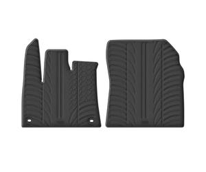 Gledring Set of rubber mats compatible with Citroën Berlingo/Opel Combo E/Peugeot Partner Cargo/Toyota Proace City 9/2019- (T profile 2 pieces + oval mounting clips)
