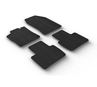 GLEDRING Set of rubber mats compatible with Citroën C5 X 2021 (T profile 4-piece + mounting clips)